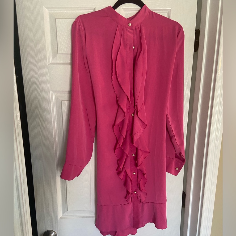 Pink ruffle dress